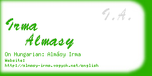 irma almasy business card